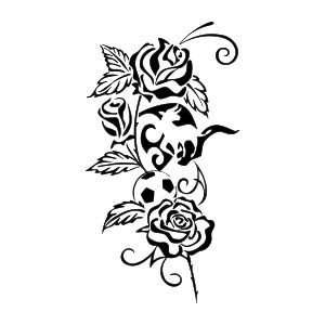 Taurus and roses tattoo