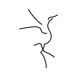 Minimals - Crane tattoo: Luck, longevity