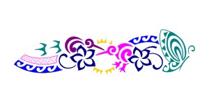 Polynesian feminine ankle band tattoo