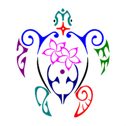 Small feminine family turtle tattoo