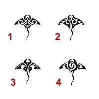 Small mantas tattoo photo