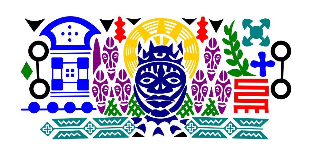 African style leg sleeve tattoo