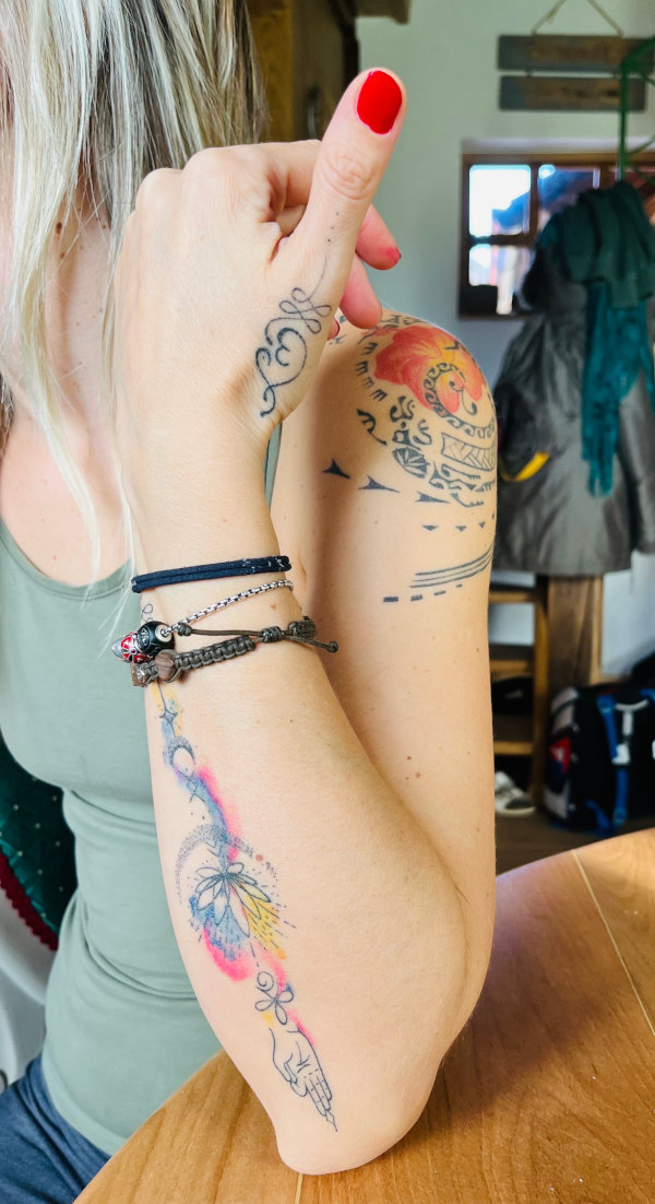 Barbara - Unalome, Ame tattoo