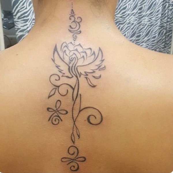 Cathy - phoenix and lotus tattoo