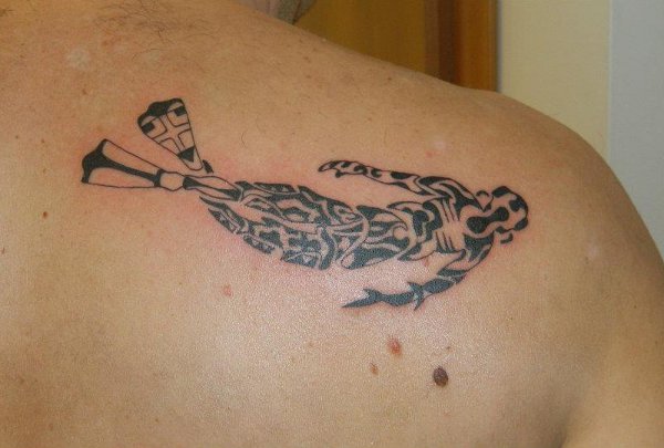 Jo - Scuba diver tattoo photo