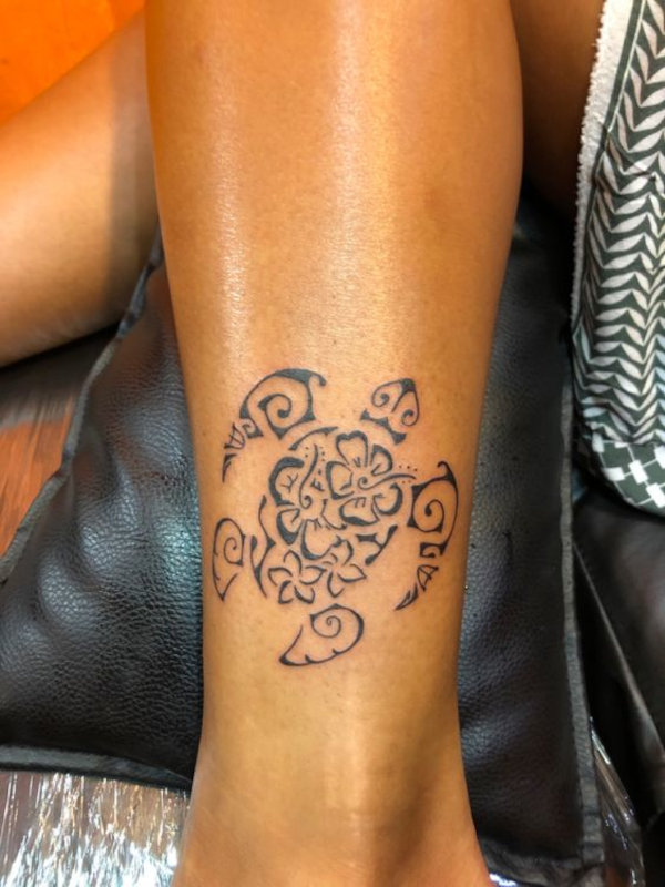 Guest - flowers turtle tattoo